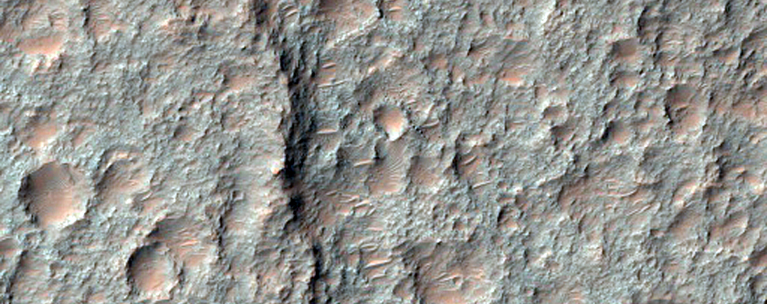 Rocky Deposit on Crater Floor
