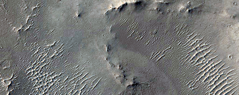 Fluvial Deposits in Impact Basin