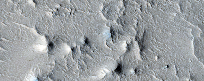 Mesa at Channel Terminus in Eastern Lockyer Crater