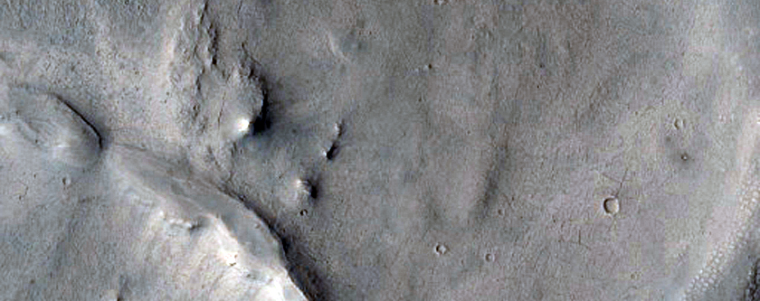 Discontinuous Curvilinear Ridge Landform Southwest of Antoniadi Crater