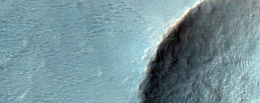 מכתש פגיעה קטן במישור מרידיאני (Meridiani Planum)