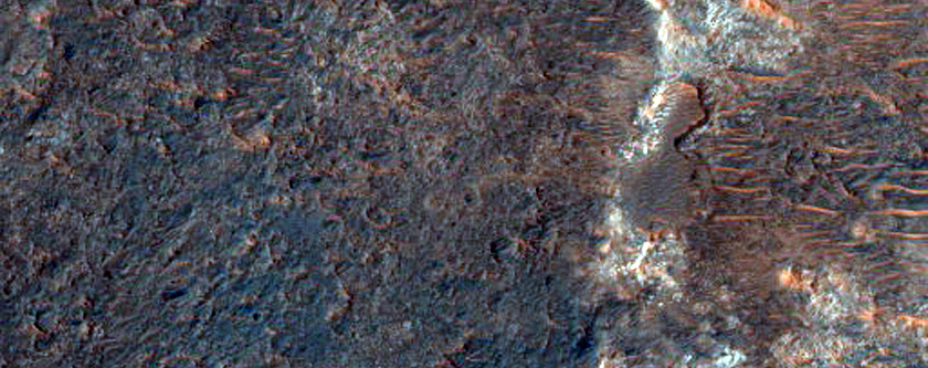 Bright Layered Material Near Oxia Palus Candidate ExoMars Landing Site