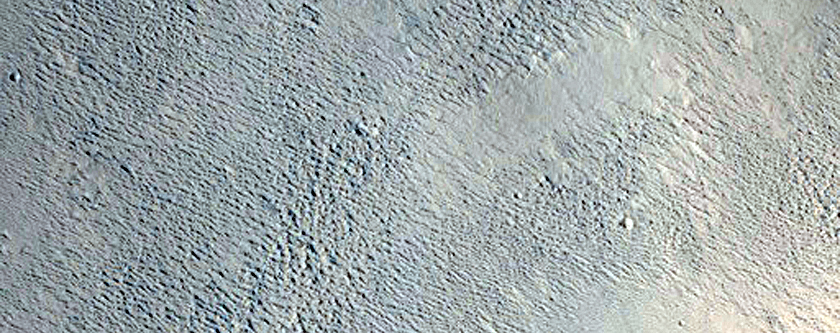 Channel Leading into Crater in Arabia Region
