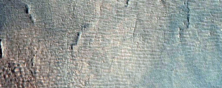 Gullies in Crater in Acidalia Mensa
