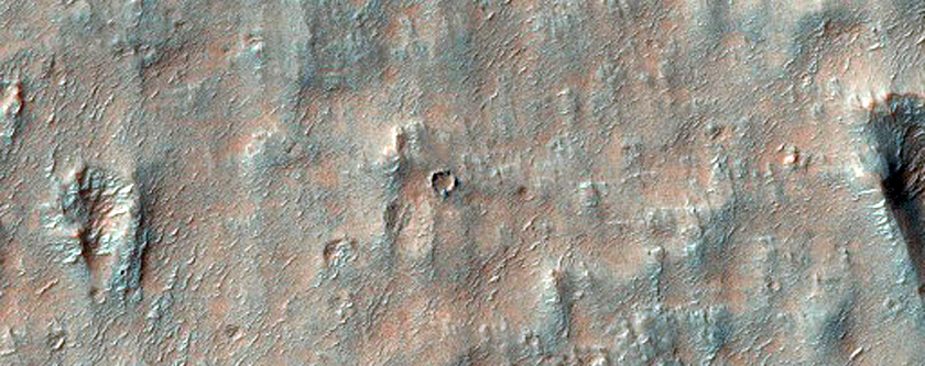 Rocky Deposits on Crater Floor
