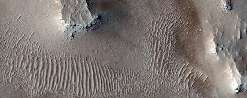 Bright Bedrock and Dark Sediment
