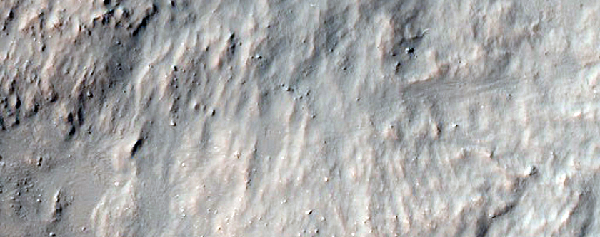Eastern Rim and Ejecta of Resen Crater
