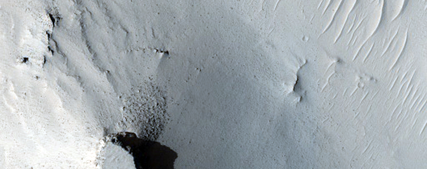 Trough in Crater Floor
