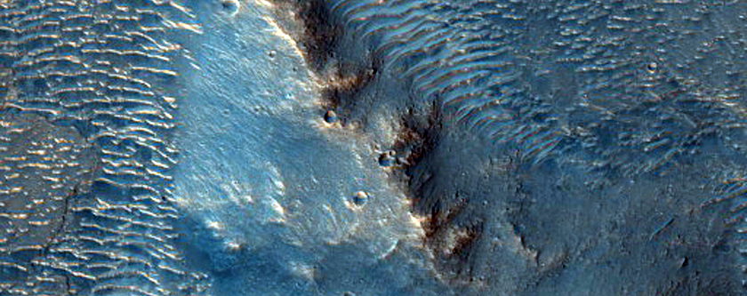 Troughs North of Ganges Chasma
