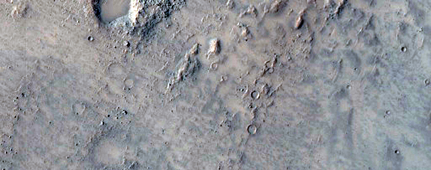 Bakhuysen Crater Rim and Outer Terrace Material
