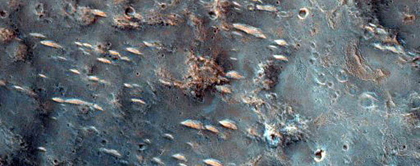 Possible Phyllosilicates in Ejecta of Small Crater in Tyrrhena Terra

