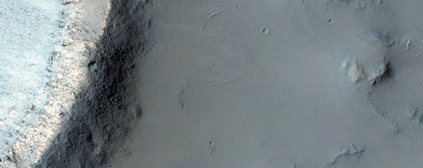 Impact Crater with Steep Slopes
