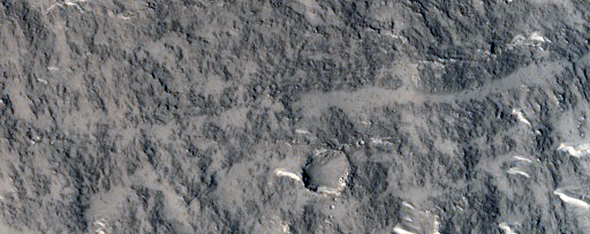 Ejecta of Well-Preserved Crater in Utopia Planitia
