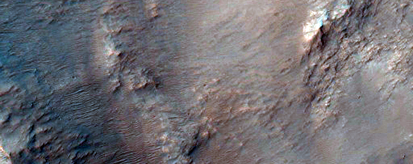 Possible Phyllosilicates in Knob-Type Feature North of Hellas Planitia
