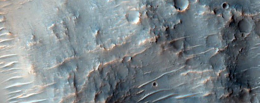 Landslide in Crater West of Huygens Crater
