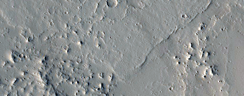 Lava Flow and Channels Near Olympica Fossae

