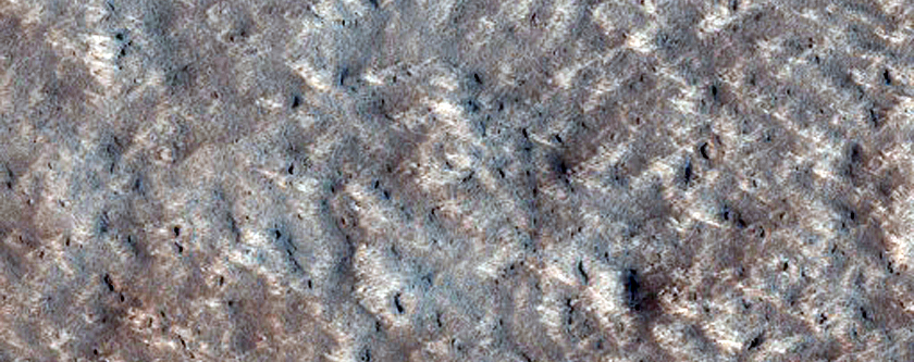 Collapse Pits Near Summit of Olympus Mons
