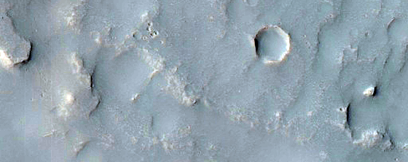 Eroded Fans in Crater
