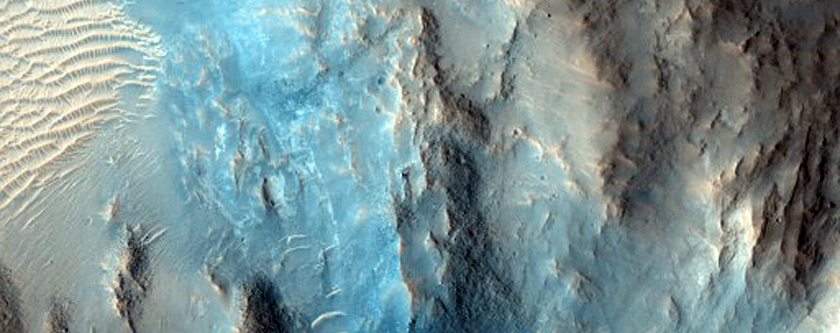 Crater Wall in Arabia Terra
