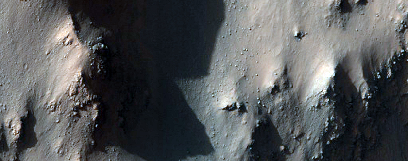 Central Peaks in Horowitz Crater
