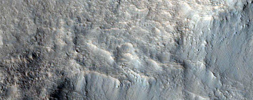 Crater Wall East of Isidis Planitia
