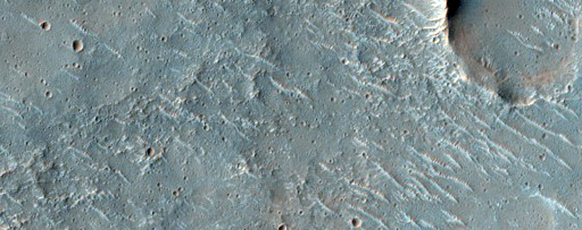 Degraded Channels North of Honda Crater

