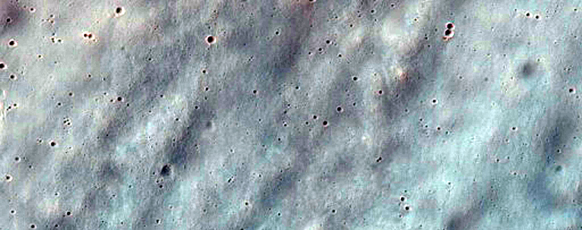 Alluvial Fan on Floor of Crater 
