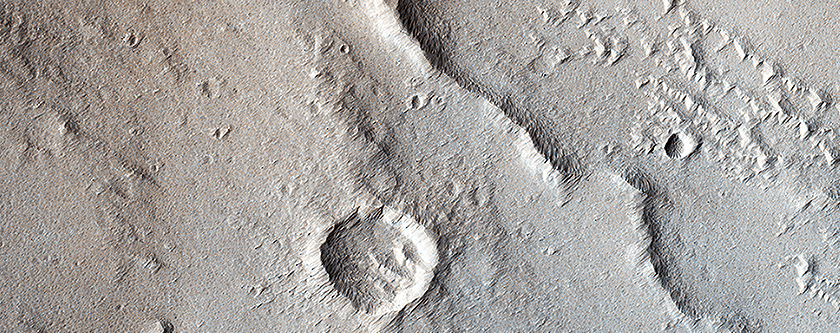 Wrinkle Ridges and Pit Craters