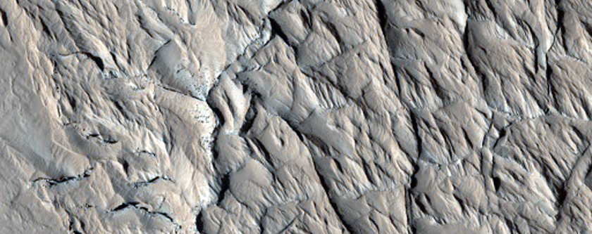 Lava-Scarp Contact in Southern Amazonis Planitia

