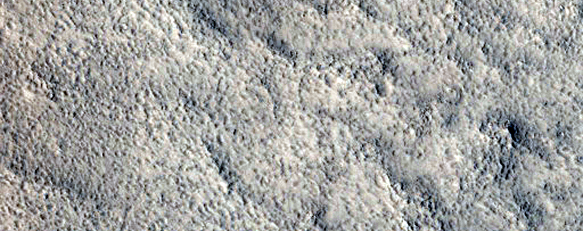Layered Bedrock in Crater
