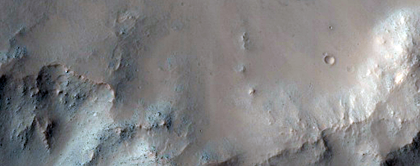 Lava Exposed in Crater Wall
