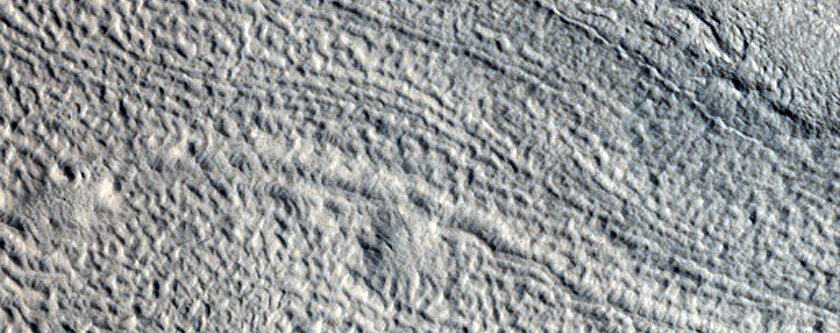 Layers in Valley Wall in Northern Arabia Terra
