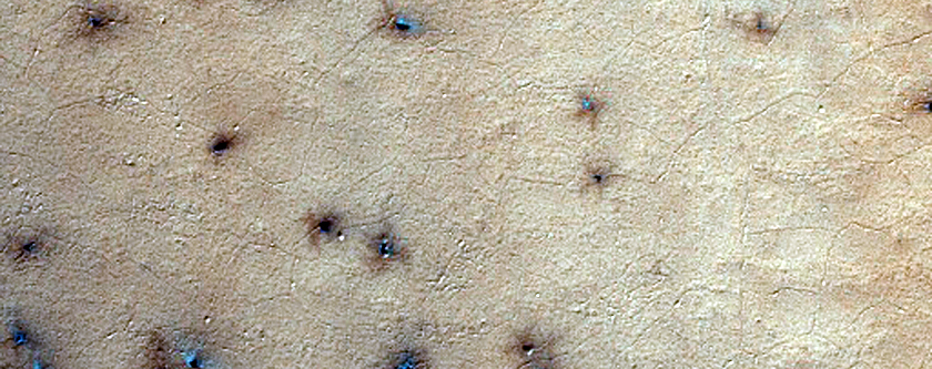 Spider Terrain Not on South Polar Layered Deposit
