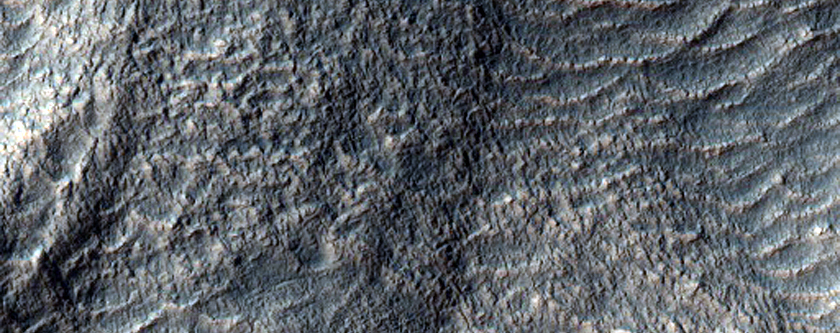 Flow along Crater Wall in Claritas Fossae
