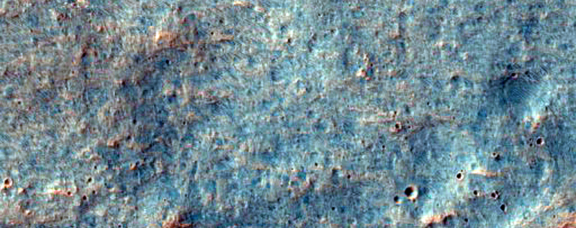 Ridges on Floor of Savich Crater
