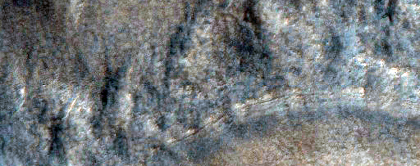 Channel in Lyot Crater
