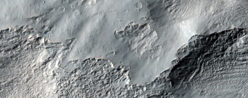 Crater Wall in Southern Mid-Latitudes
