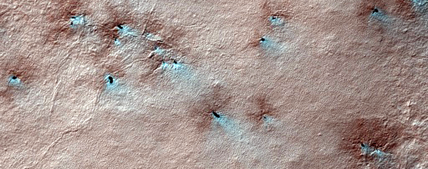 Spider Formations Not on South Polar Layered Deposits
