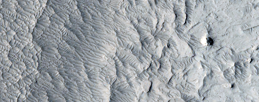 Contact between Two Differing Stratal Packages in West Lucus Planum
