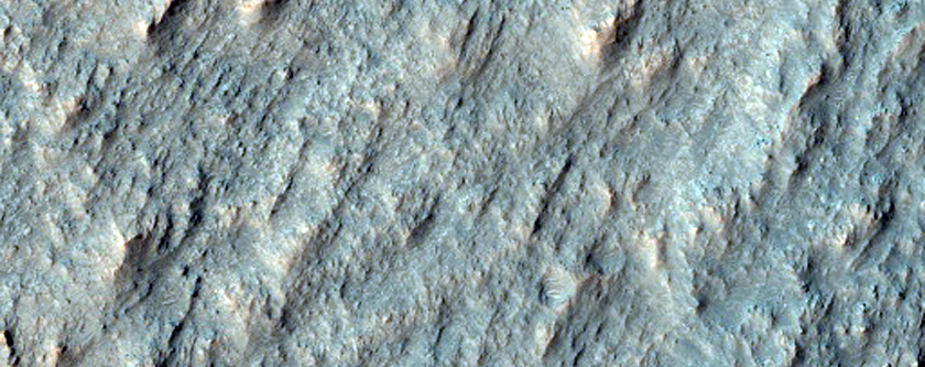 Curved Ridge in CTX Image