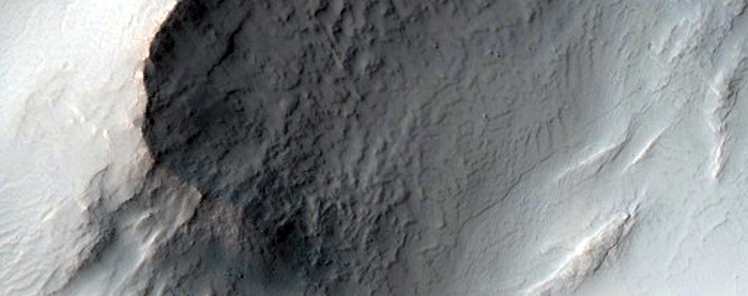 Crater Superposed on Graben
