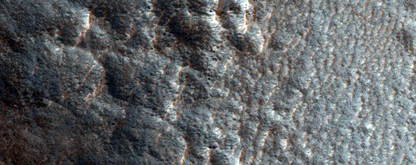 Straight-Edge Feature in Milankovic Crater
