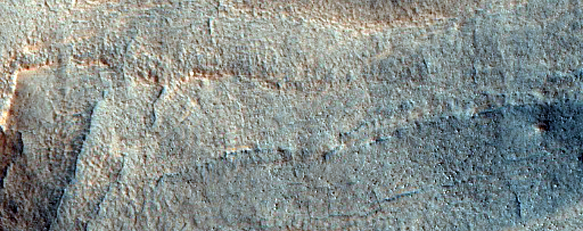 Layered Crater Deposit in Utopia Planitia
