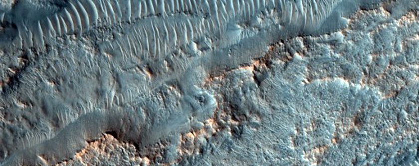 Layered Ejecta from Bonestell Crater
