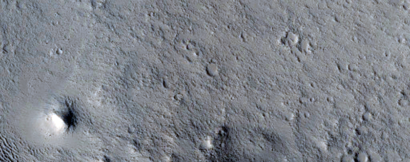 Contact Near Crater in Phlegra Dorsa Region
