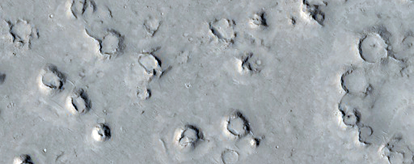 Cratered Cones in Grjota Valles Region
