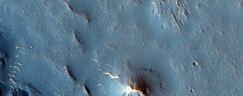 Flow Margin Fracturing Northwest of Elysium Mons
