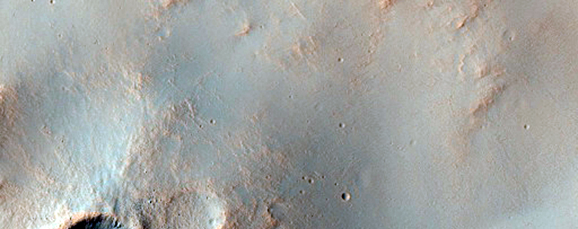 Channels on Mound North of Hellas Planitia
