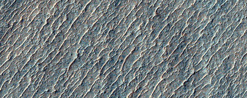Geologic Contact between Light and Dark Materials in Eridania Region

