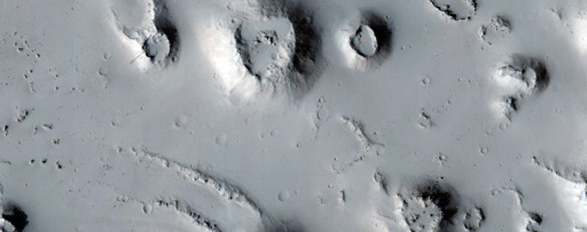 Cratered Cones in Tartarus Colles Region
